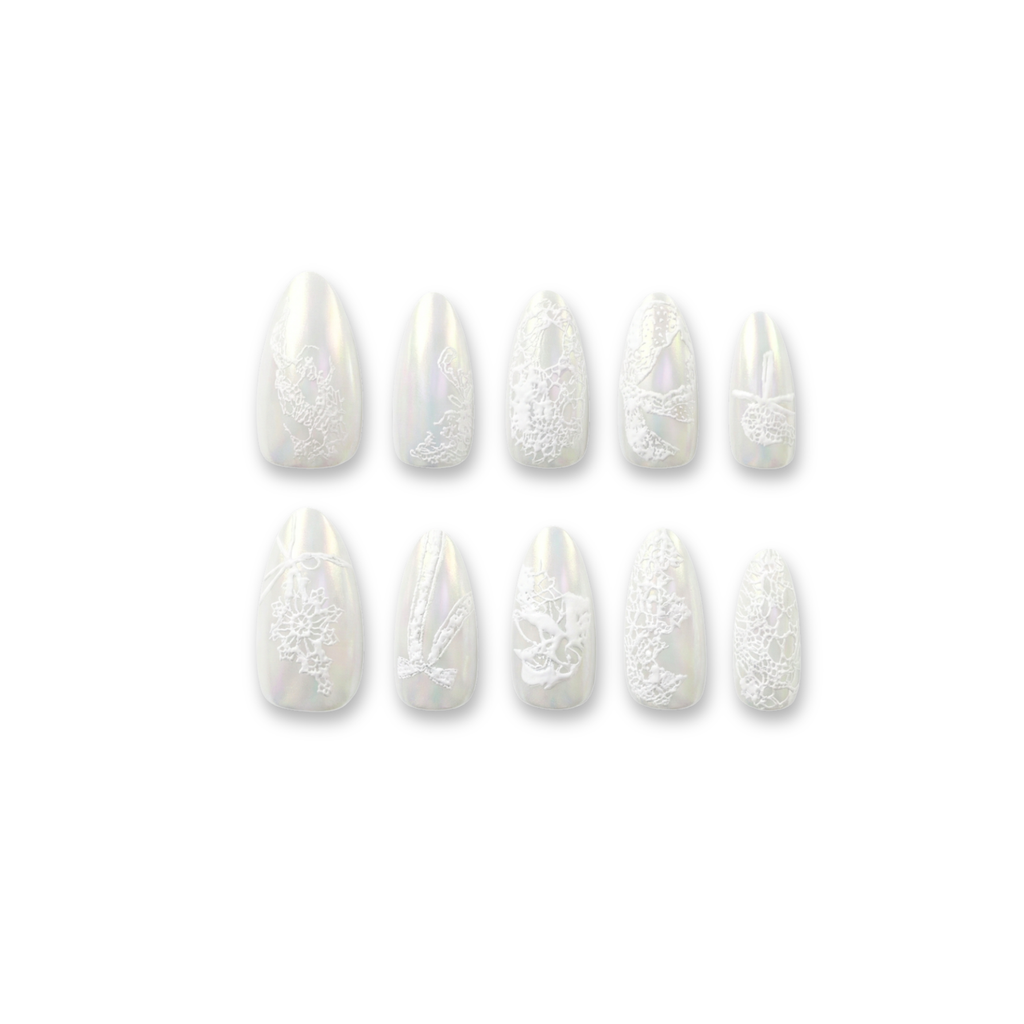 Lavender Lace – Lavender Lace-Inspired Press-On Nails (Soft Romantic Glow)