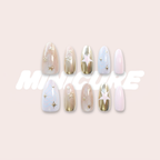 Twinkle Heart – Sparkly Heart Press-On Nails (Shimmer / Starry Glow Look)