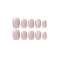 Soft Pulse – Minimalist Mist Pink Short Oval Press-On Nails (Pearl Satin Finish)