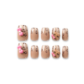 Leopard Kitty – Y2K Leopard Short Square Press-On Nails (3D Kitty + High Gloss)