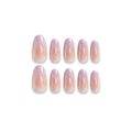 Plum Kiss (Long) – Pink-Brown to Smoky Purple Long Oval Press-On Nails (Iridescent + Fine Glitter Shimmer)