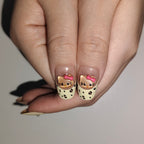 Kitty Splash – Cute “Kitty” Splash Press-On Nails (Playful, Photo-Ready Set)