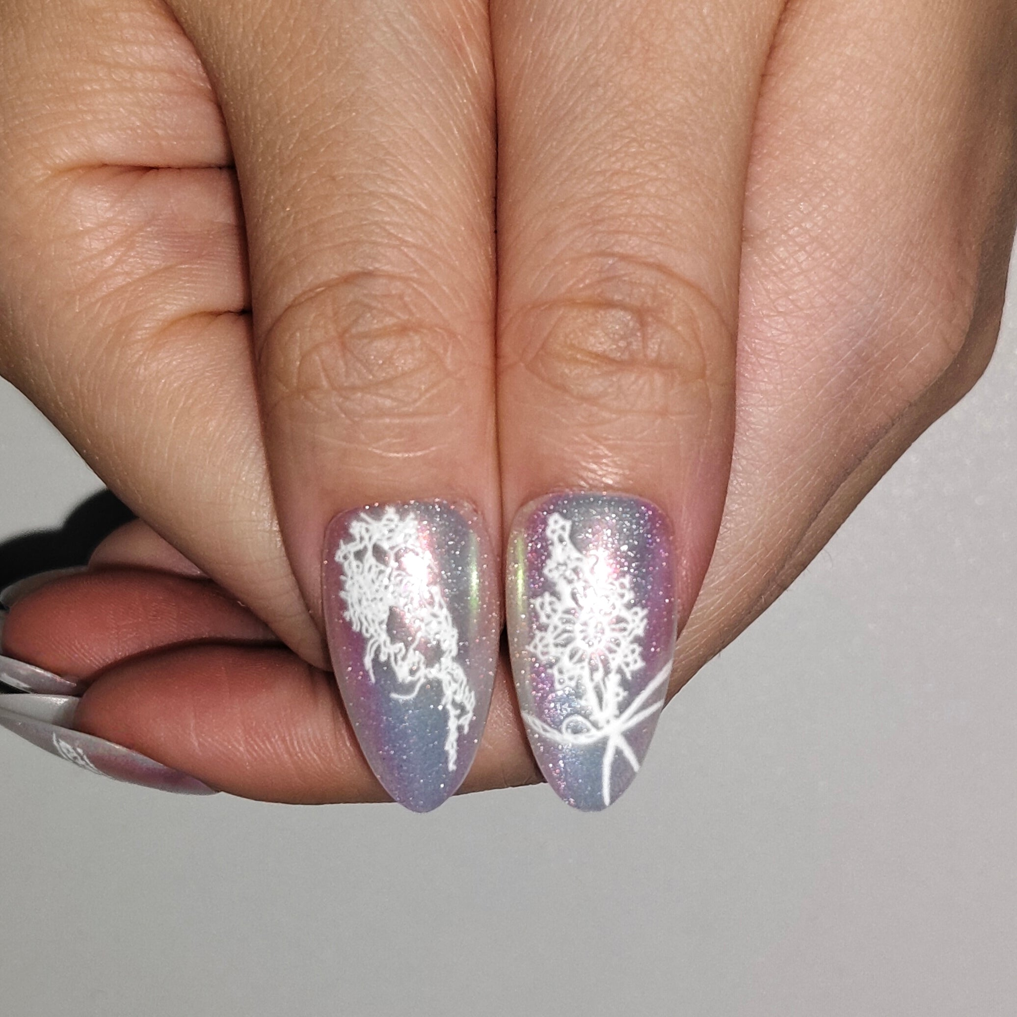 Lavender Lace – Lavender Lace-Inspired Press-On Nails (Soft Romantic Glow)