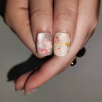 Matte Bouquet – Dusty Rose & Taro Purple Short Square Press-On Nails (Matte + Pearl Glow)