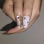 Twinkle Heart – Sparkly Heart Press-On Nails (Shimmer / Starry Glow Look)