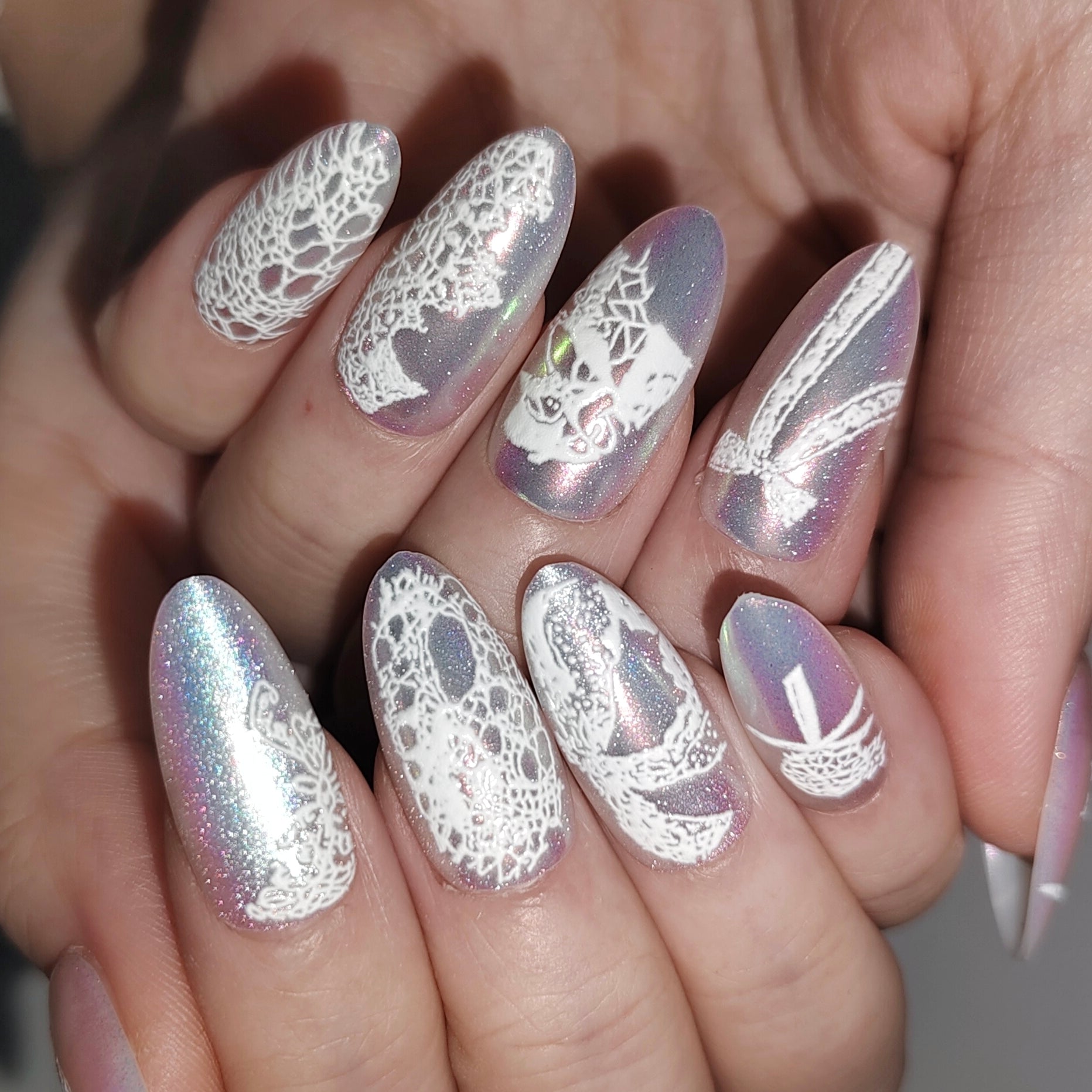 Lavender Lace – Lavender Lace-Inspired Press-On Nails (Soft Romantic Glow)
