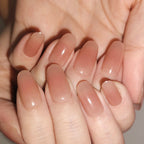 Juicy Glow – Fresh “Juicy” Shimmer Press-On Nails (Glow Finish, Boutique Best-Seller)