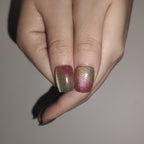 Midnight Petals – Black Rose Texture Short Square Press-On Nails (Sugar Texture Gel, Dark Aesthetic)